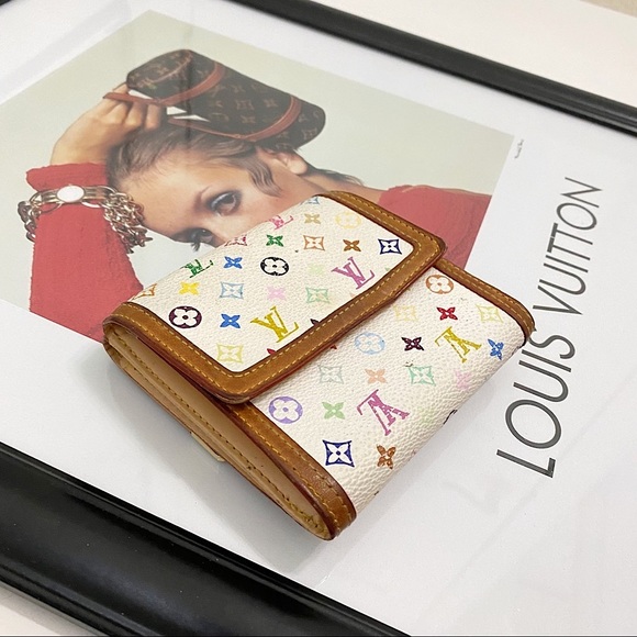 Louis Vuitton Handbags - ᴠɪɴᴛᴀɢᴇ ʟᴠ ᴘᴏʀᴛᴇ-ᴍᴏɴɴᴀɪᴇ ʙɪʟʟᴇᴛꜱ ᴡᴀʟʟᴇᴛ ᴍᴜʟᴛɪᴄᴏʟᴏʀ ᴄᴀɴᴠᴀꜱ-Takashi Murakami
